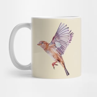 Magical House Sparrow painting (no background) Mug